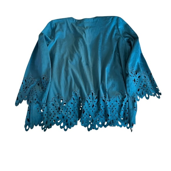 Vintage Turquoise Women's Jacket - Picture 2 of 6